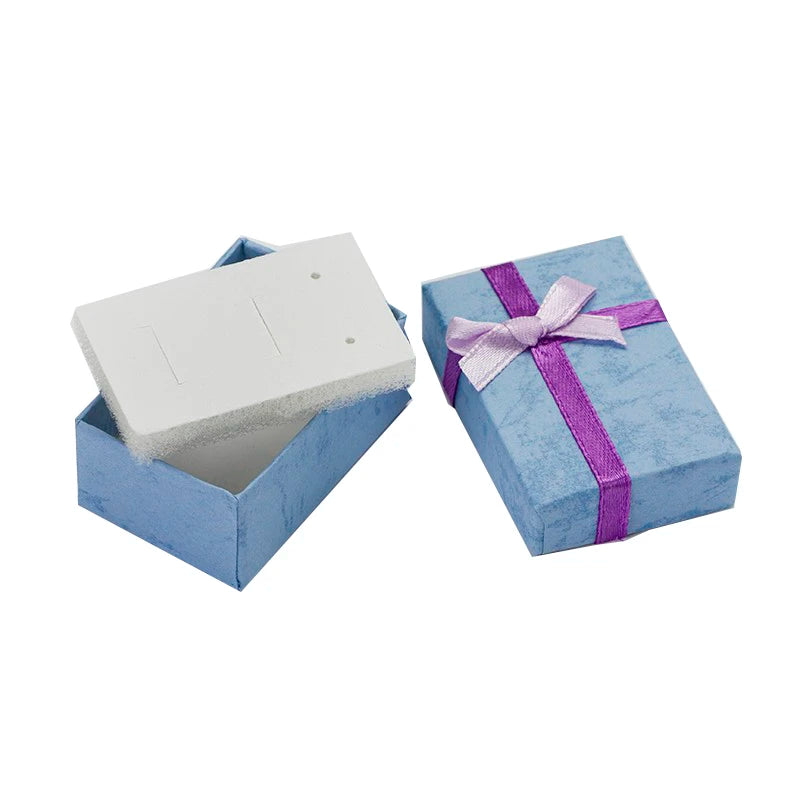 60pcs Jewelry Box Earrings Necklace Rings Gift Box Packaging High Quality Paper Jewelry Display with White Sponge