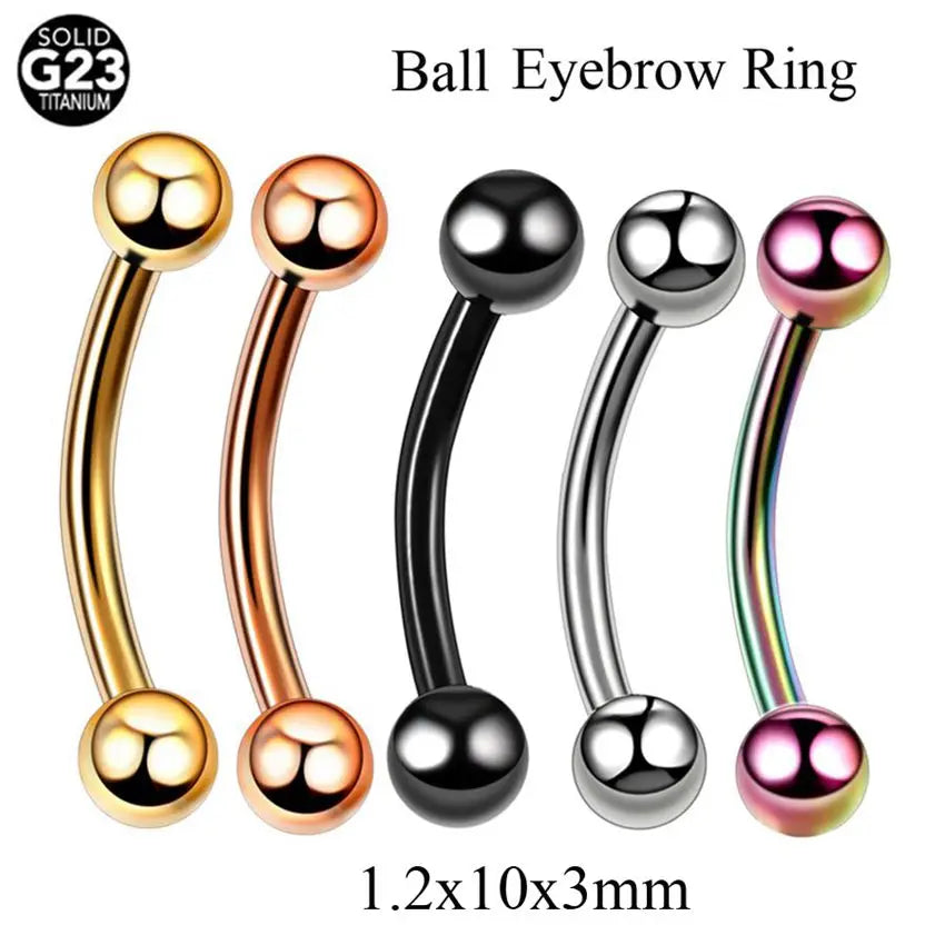 1PC G23 Titanium Nose Lip Ear Cartilage Tragus Piercing Eyebrow Horseshoe Rings Piercing Captive Bead Ring Sexy Piercing Jewelry