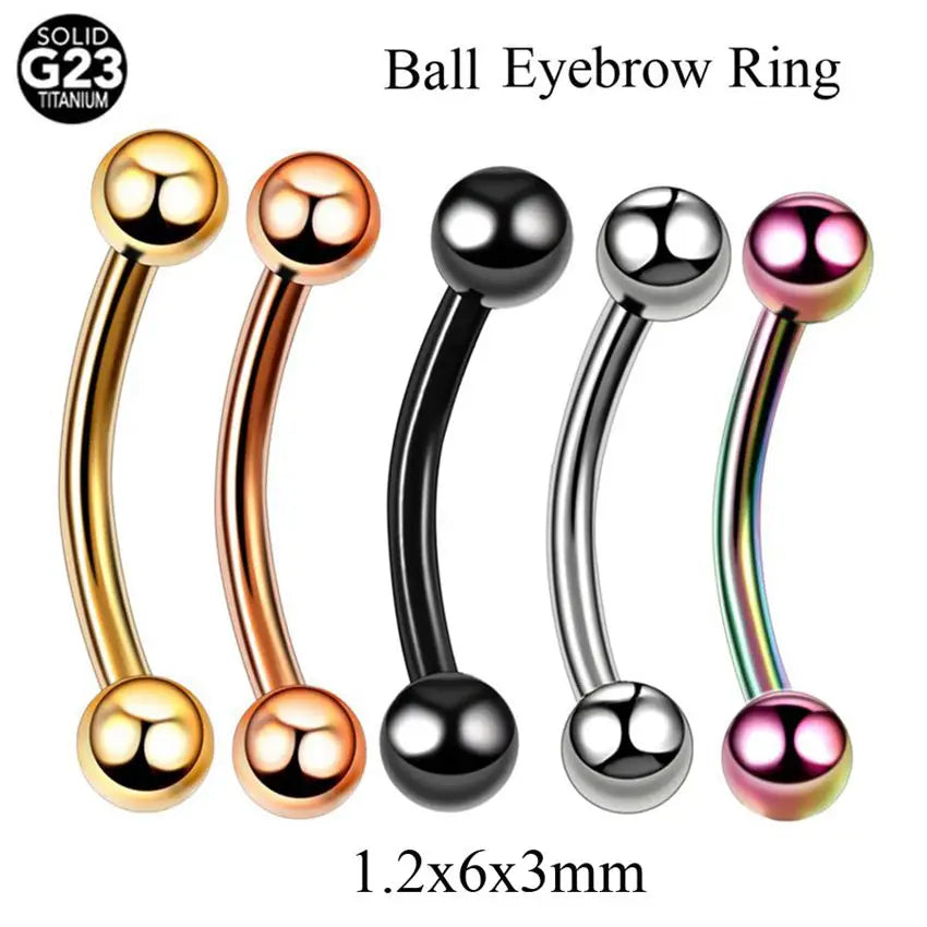 1PC G23 Titanium Nose Lip Ear Cartilage Tragus Piercing Eyebrow Horseshoe Rings Piercing Captive Bead Ring Sexy Piercing Jewelry