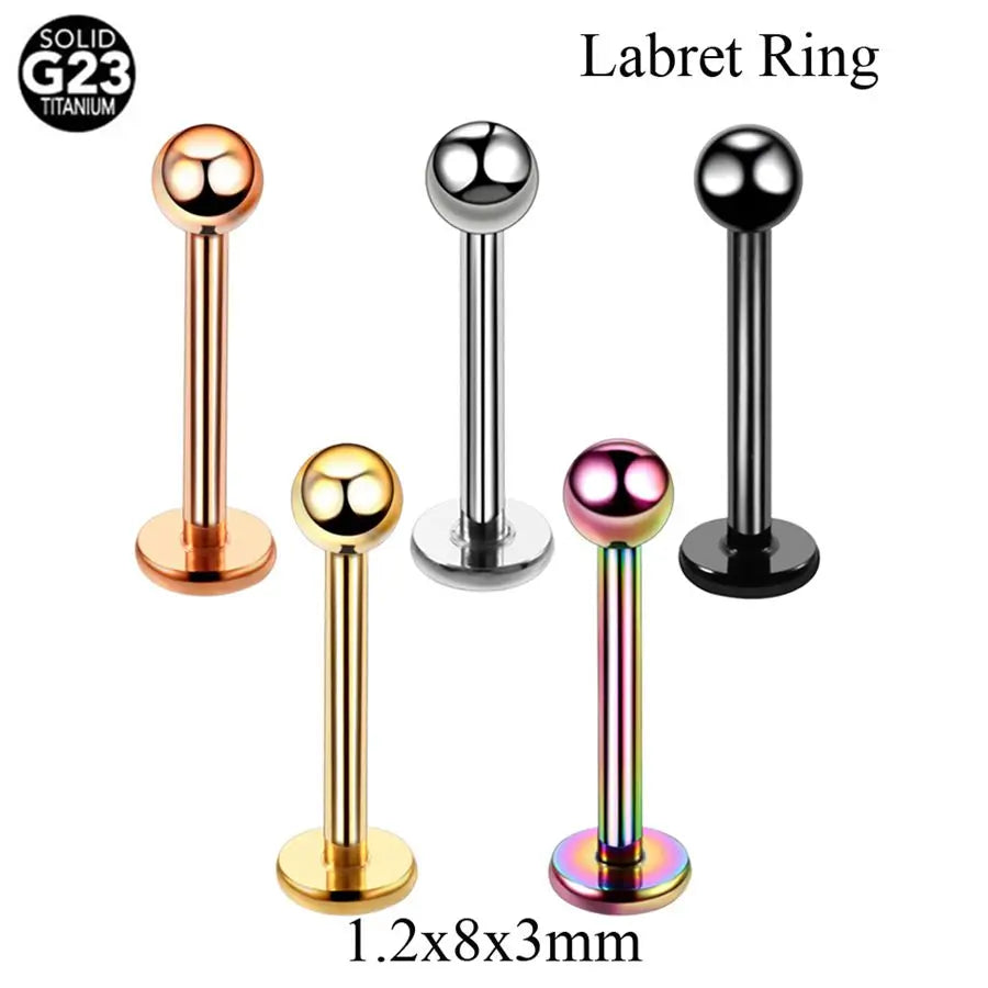 1PC G23 Titanium Nose Lip Ear Cartilage Tragus Piercing Eyebrow Horseshoe Rings Piercing Captive Bead Ring Sexy Piercing Jewelry