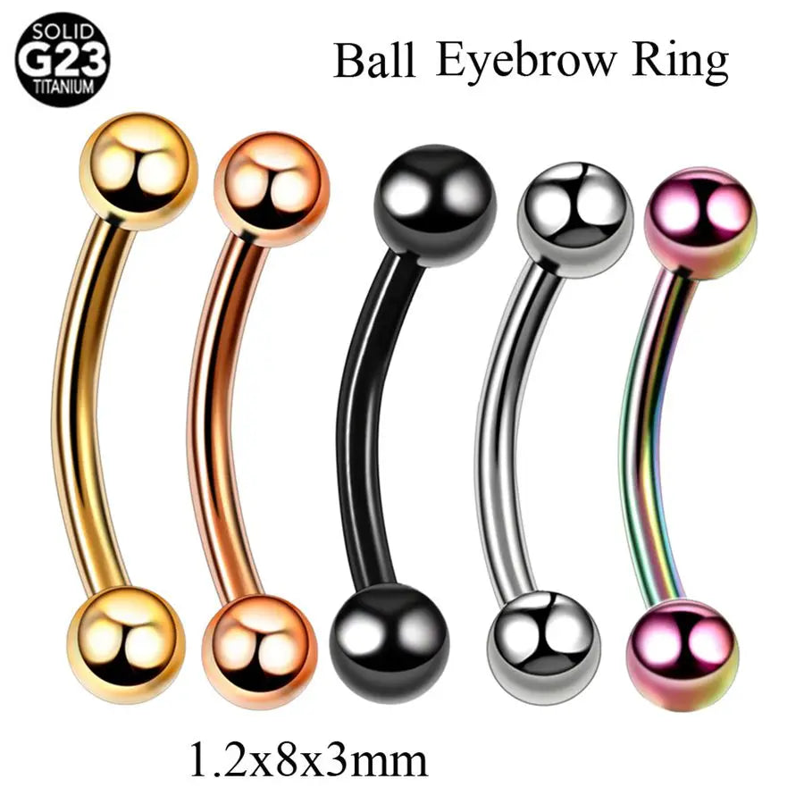 1PC G23 Titanium Nose Lip Ear Cartilage Tragus Piercing Eyebrow Horseshoe Rings Piercing Captive Bead Ring Sexy Piercing Jewelry