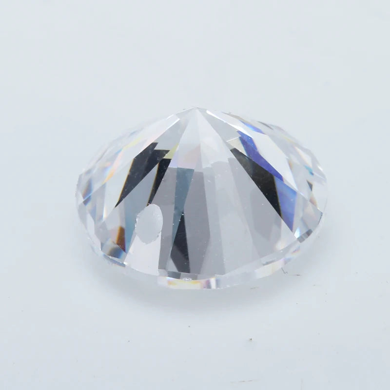 White A Hole Cubic Zirconia Stone 5mm 6mm 8mm 10mm AAAAA Zirconia CZ stone For Jewelry DIY Stone