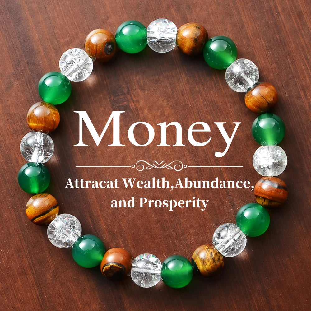 1PC Vintage Money Bracelet, Attract Wealth Bracelet - Canadian Jade, Bring Wealth, Income, Prosperity and Prosperity