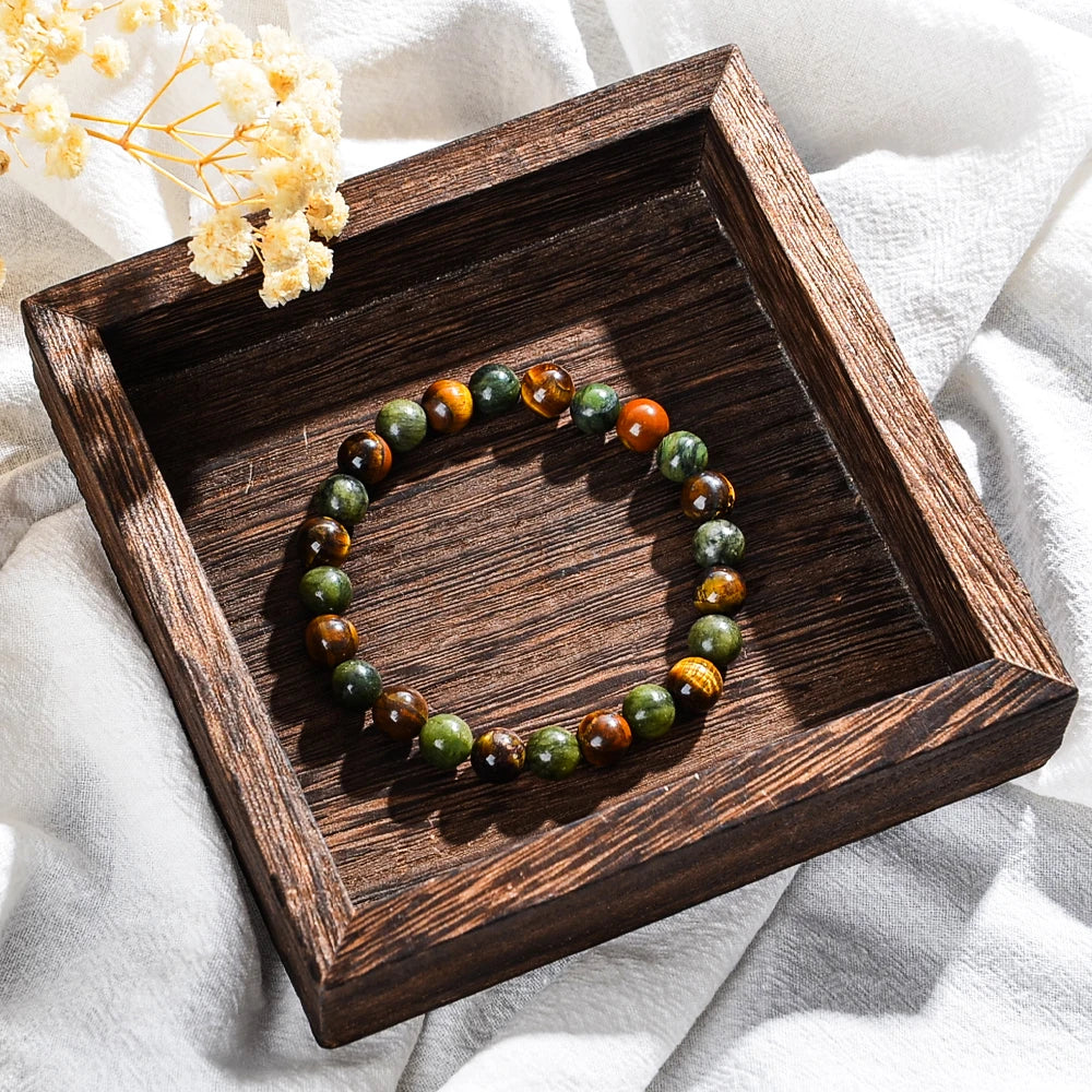 1PC Vintage Money Bracelet, Attract Wealth Bracelet - Canadian Jade, Bring Wealth, Income, Prosperity and Prosperity