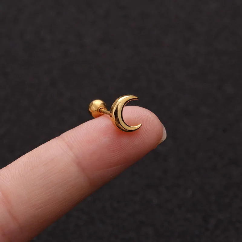 Fashion 316 Stainless Steel Mini Zircon Cartilage Piercing Stud Earring For Women Helix Tragus Piercing women's Body Jewelry 1pc