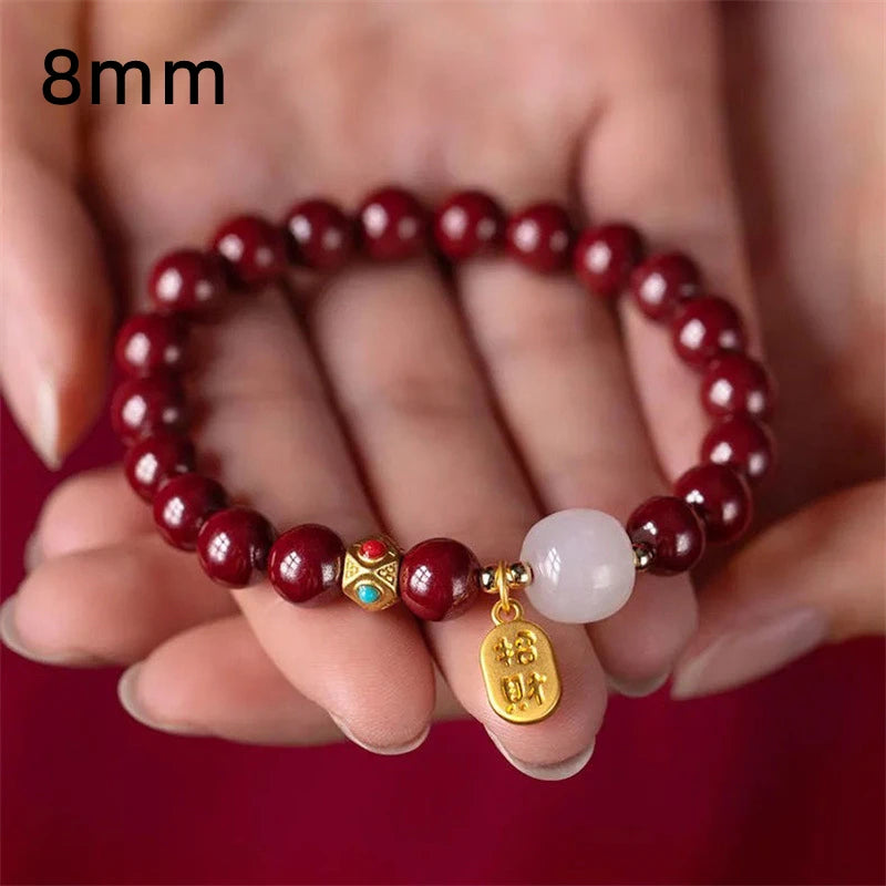 Lucky Wealth Red String Transport Bead Bracelet Bangle Handmade Adjustable Attract Money Wealth Bracelet for Women Men